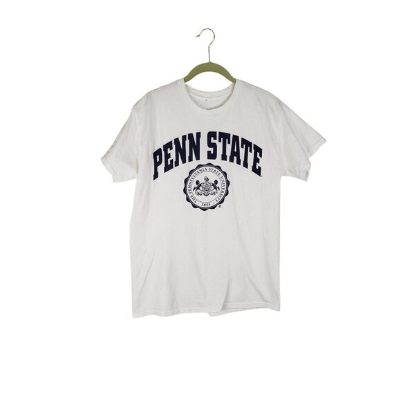 Penn State White Short Sleeve T-Shirt With 1855 Seal Mens Size Small - Picture 1 of 6